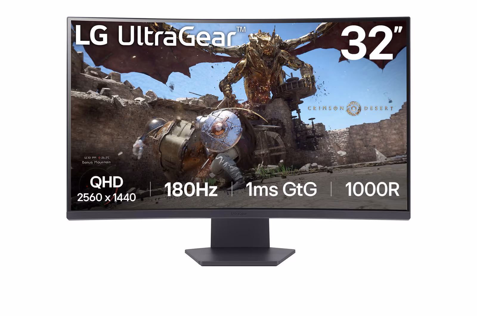 MONITEUR LG ULTRAGEAR 32GS60QC-B 180HZ CURVED 32 POUCE QHD 2K